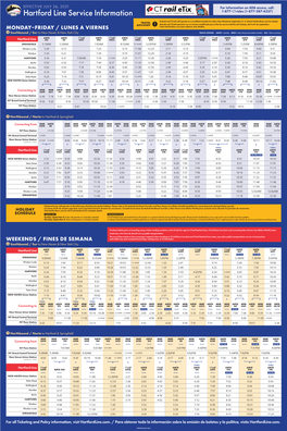 Hartford Line Service Information Buy Tickets Using Your Mobile Device – Available for Android Or Apple