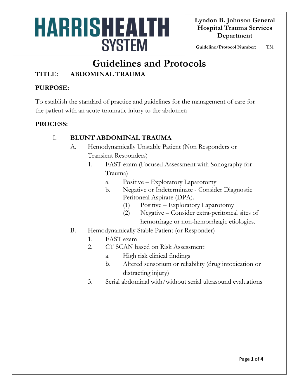 D. Abdominal Trauma