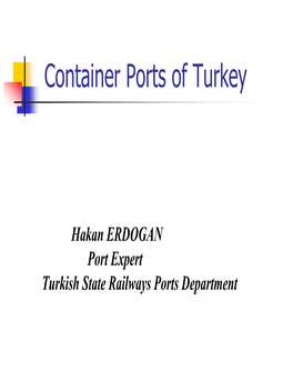 Container Ports of Turkey