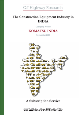 Company Profile KOMATSU INDIA