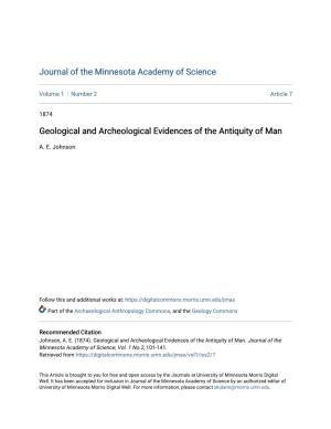 Geological and Archeological Evidences of the Antiquity of Man