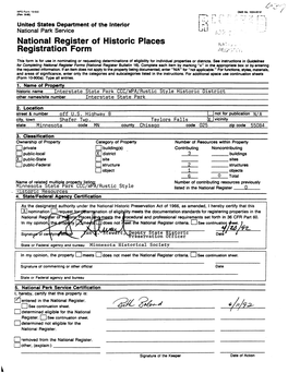 National Register of Historic Places Registration Form C Or