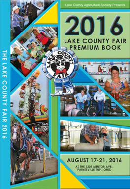 LAKE COUNTY FAIR PATRONS We Would Like to Invite You to Become a Patron of the 2017 Lake County Fair