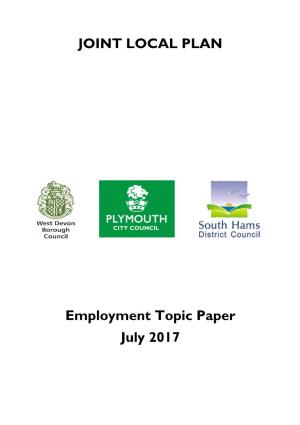 Employment Topic Paper July 2017