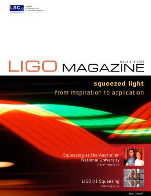 LIGO Magazine, Issue 3, 9/2013