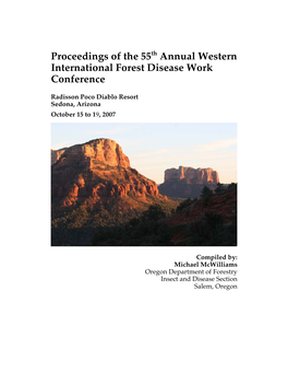 Proceedings of the 55Th Annual Western International Forest Disease Work Conference