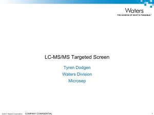 LC-MS/MS Targeted Screen