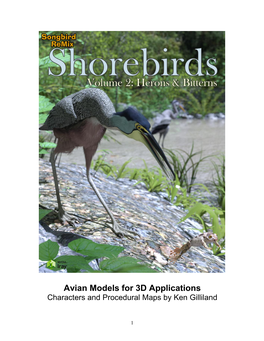 Avian Models for 3D Applications Characters and Procedural Maps by Ken Gilliland