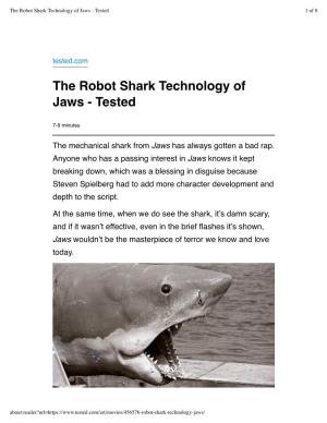 The Robot Shark Technology of Jaws - Tested 1 of 8