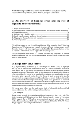 Central Banking, Liquidity Risk, and Financial Stability, Lecture, Summer 2009, Technical University of Berlin, Ulrich Bindseil, European Central Bank
