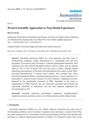 Western Scientific Approaches to Near-Death Experiences