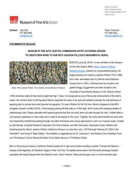 Mural: Jackson Pollock | Katharina Grosse, Press Release, P. 1 —More