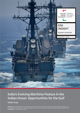 India's Evolving Maritime Posture in The