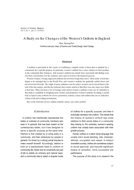 A Study on the Changes of the Women's Uniform in England