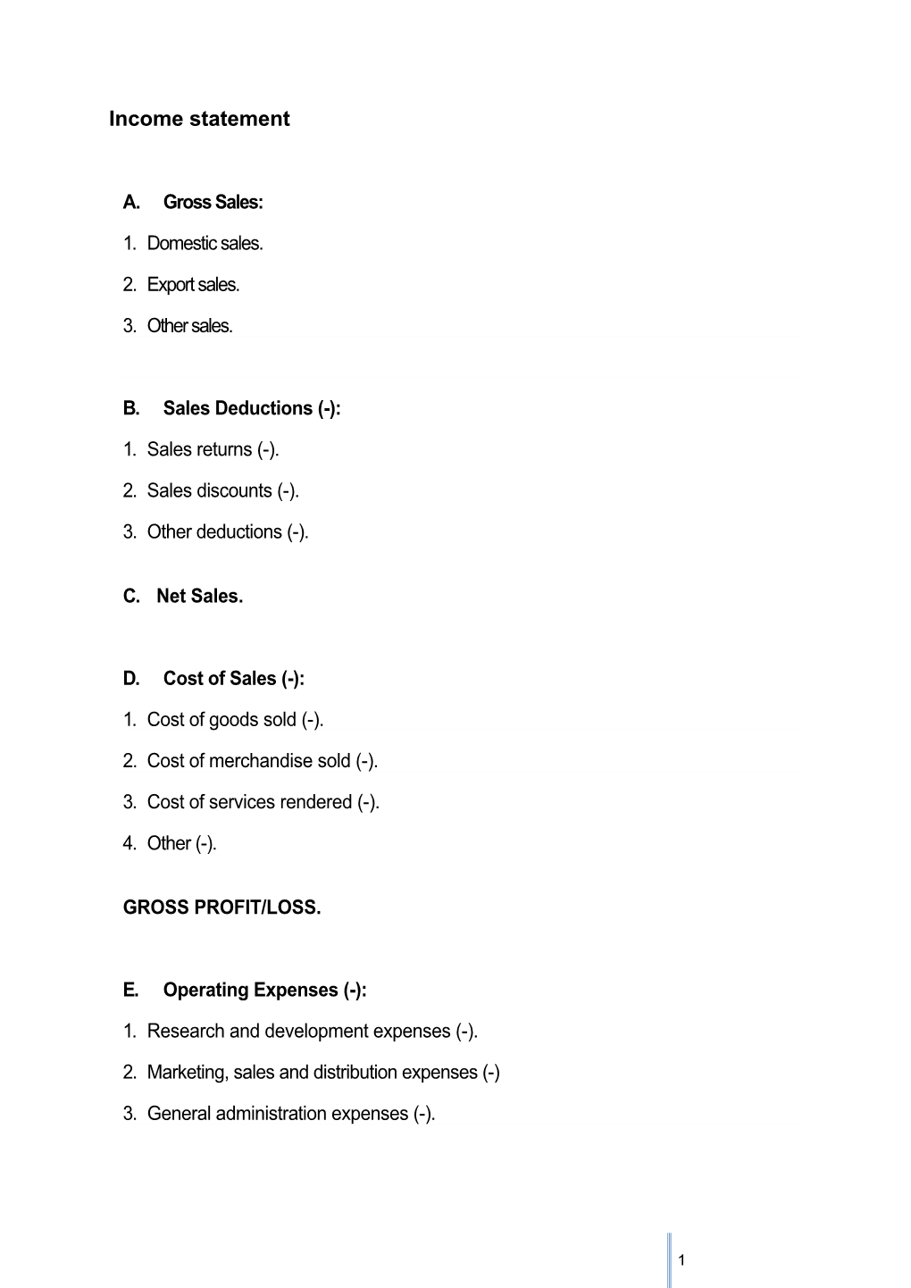 Income Statement