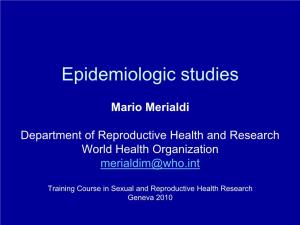 Epidemiologic Studies