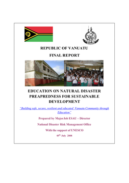 Republic of Vanuatu Final Report Education On