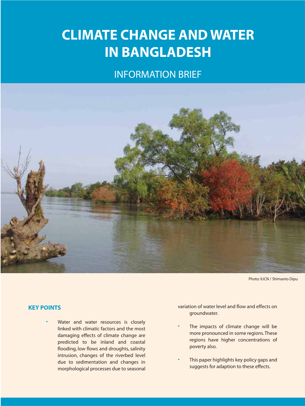 Climate Change and Water in Bangladesh Information Brief