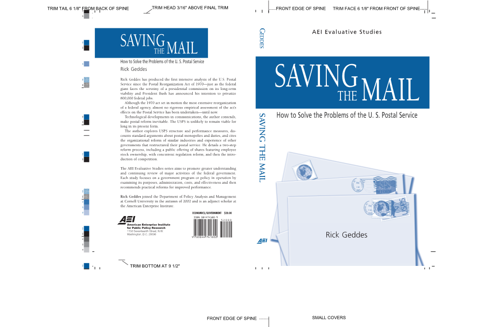 SAVING the MAIL How to Solve the Problems of the U