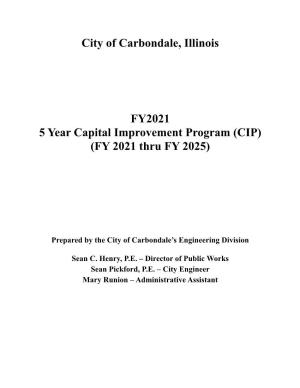 CIP Project Listing FY2021-2025