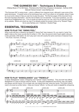 The Guinness 500 Techniques, Examples & Glossary