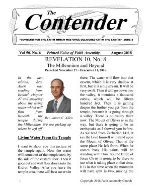 REVELATION 10, No. 8 the Millennium and Beyond Preached November 27 – December 11, 2016