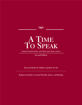 A Time to Speak: Faith Communities and Sexuality Education, Second Edition