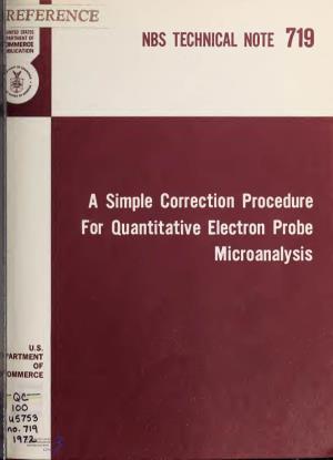 A Simple Correction Procedure for Quantitative Electron Probe Microanalysis
