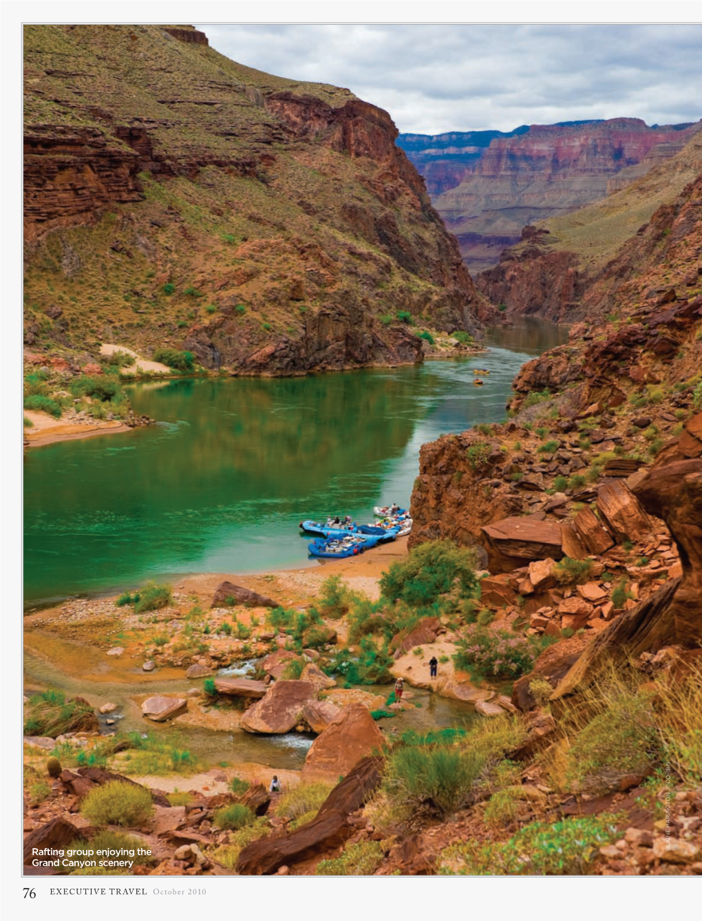 Rafting Group Enjoying the Grand Canyon Scenery