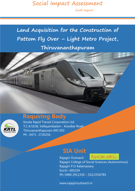 Land Acquisition for the Construction of Pattom Fly Over – Light Metro Project, Thiruvananthapuram