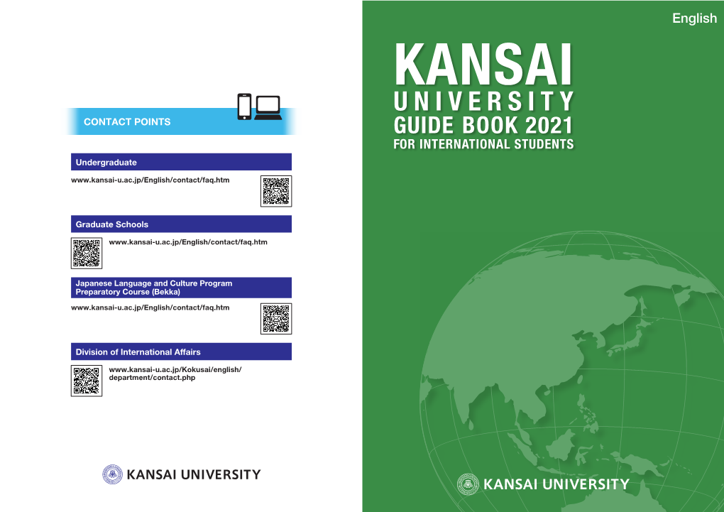 UNIVERSITY CONTACT POINTS GUIDE BOOK 2021 for INTERNATIONAL STUDENTS Undergraduate