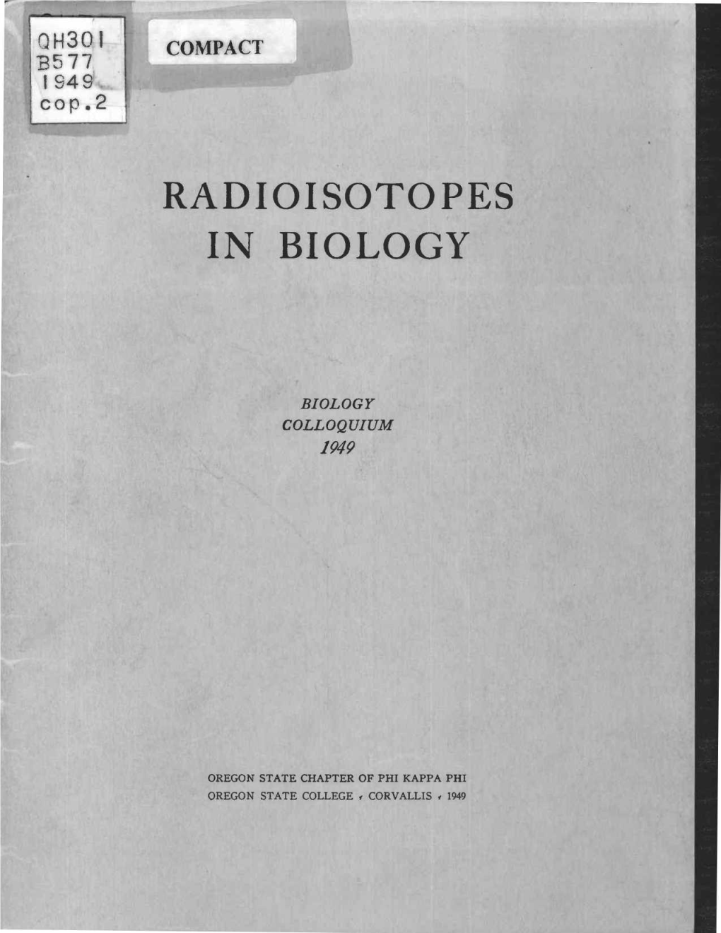 Radioisotope S in Biology