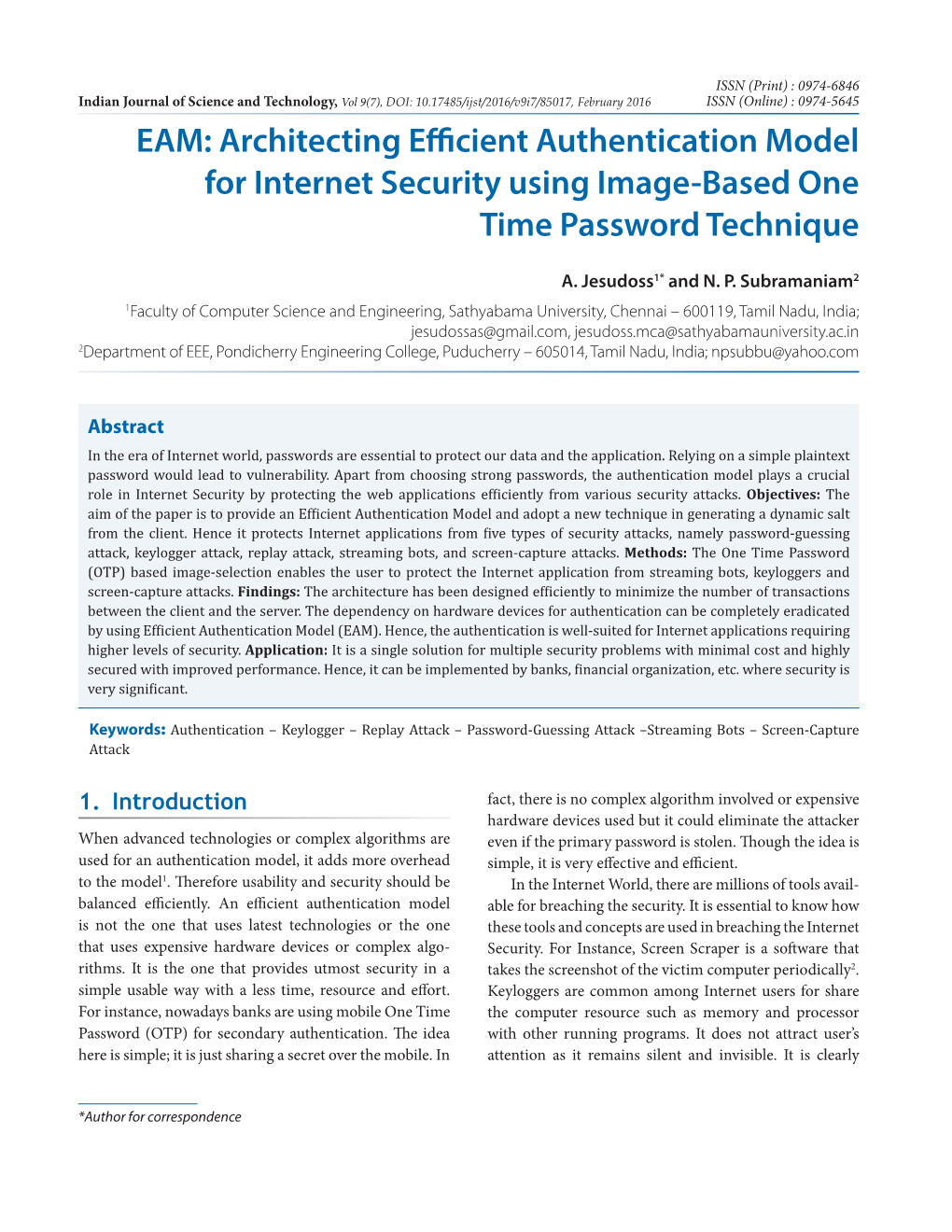 EAM: Architecting Efficient Authentication Model for Internet Security Using Image-Based One Time Password Technique