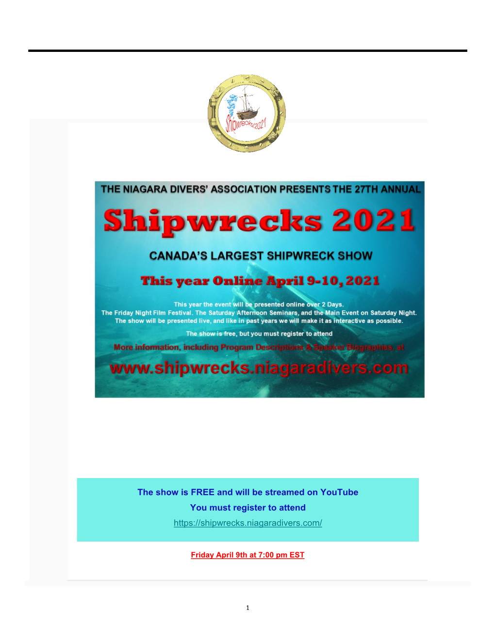 Shipwrecks 2021 Symposium.Pdf