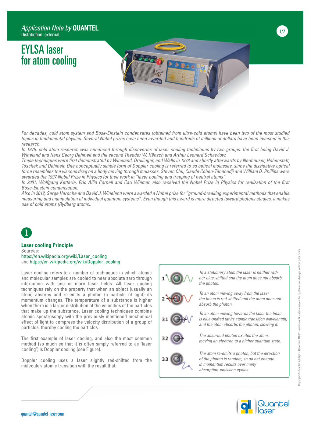 EYLSA Laser for Atom Cooling