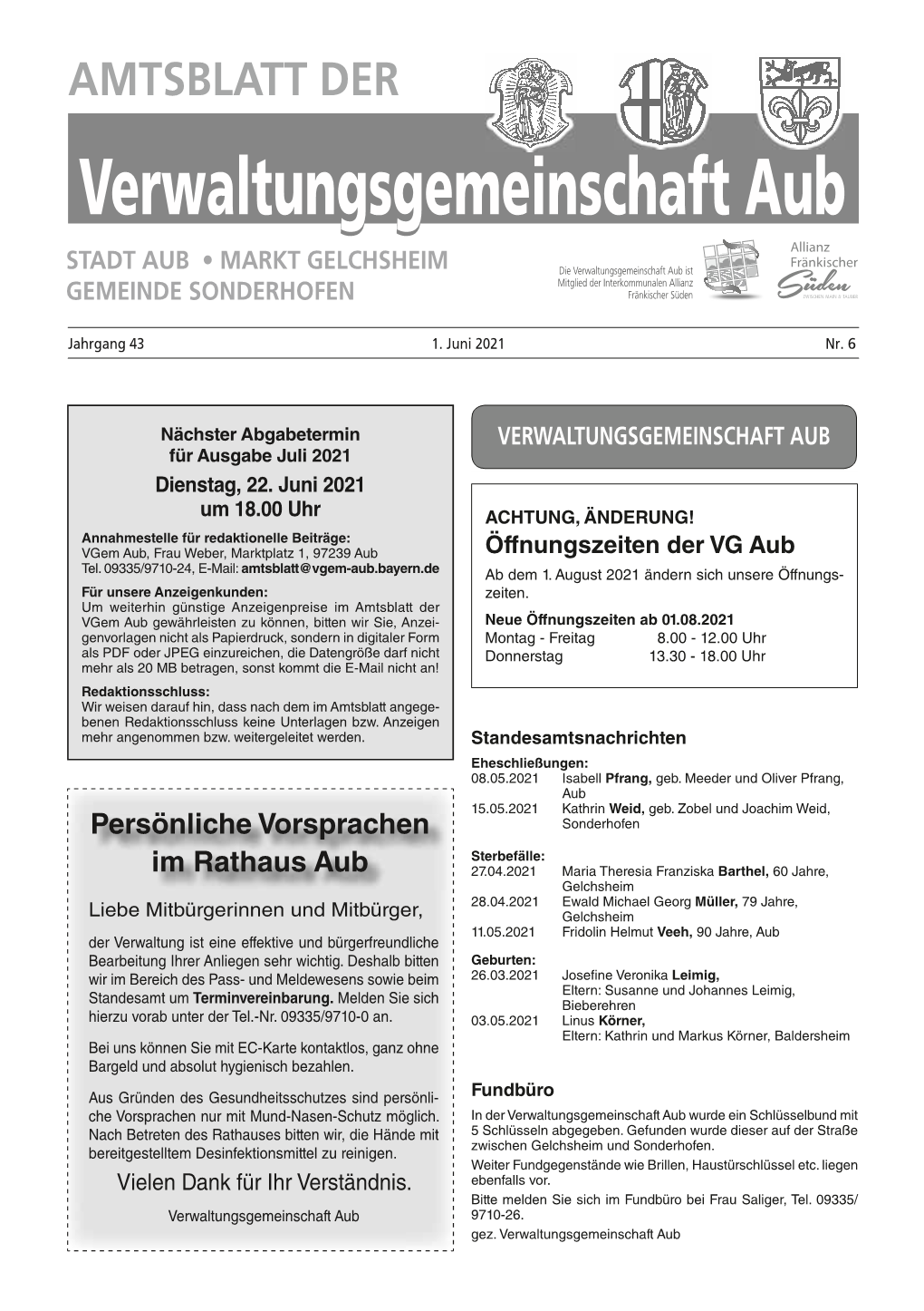 Amtsblatt Juni 2021