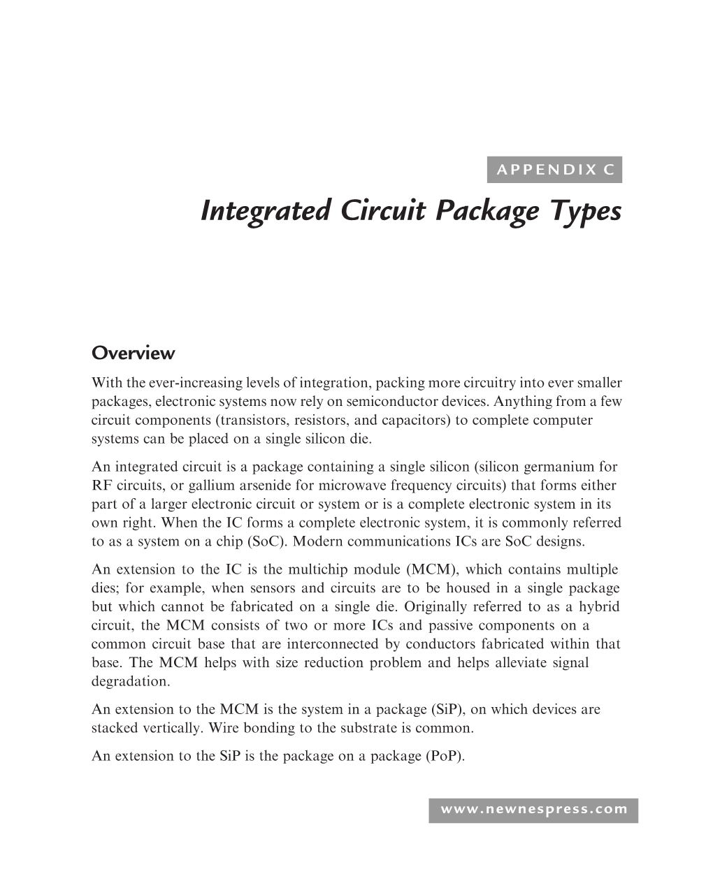 Integrated Circuit Package Types