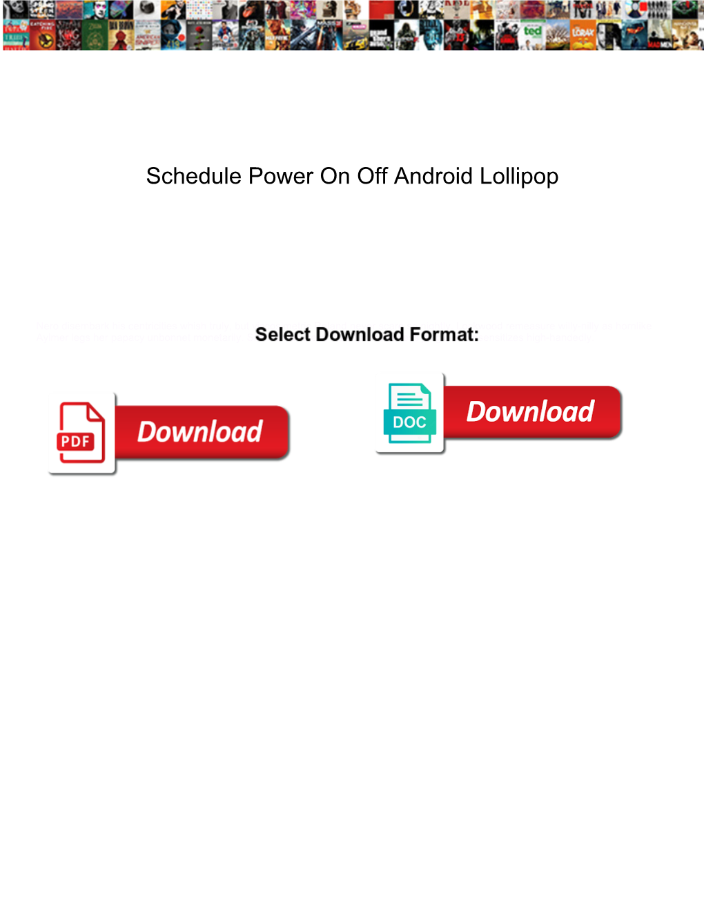 Schedule Power on Off Android Lollipop