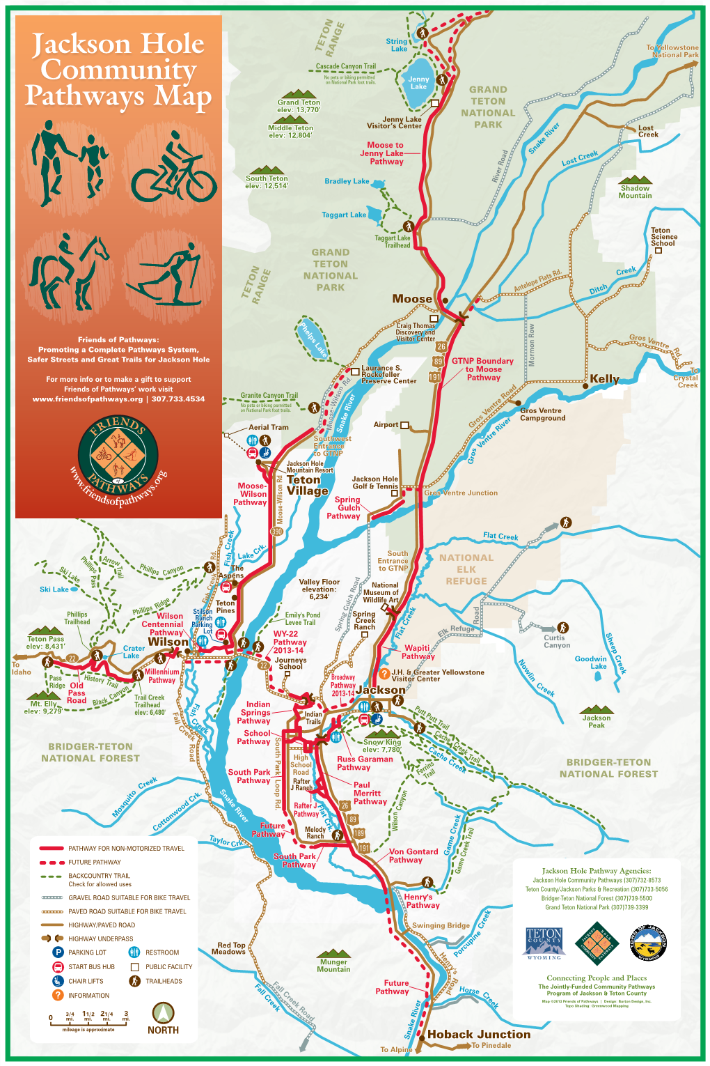 Jackson Hole Pathways Map 2013