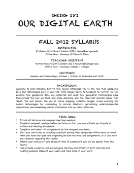 Our Digital Earth
