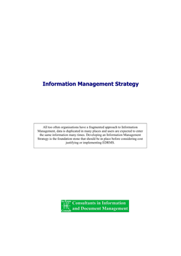 Information Management Strategy