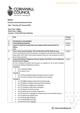 Caradon CNP Meeting Agenda 14 January 2021