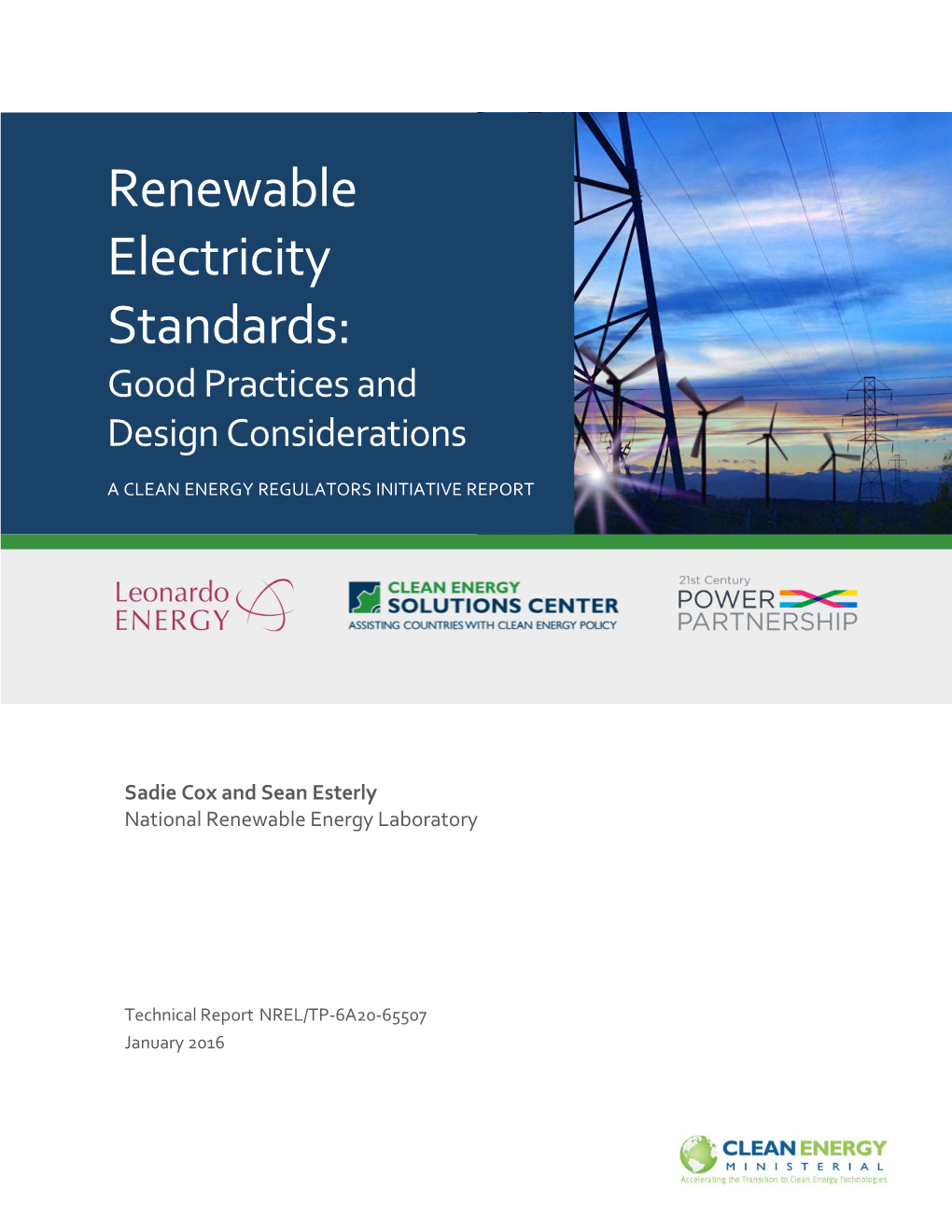 Renewable Electricity Standards: Good Practices and Design Considerations