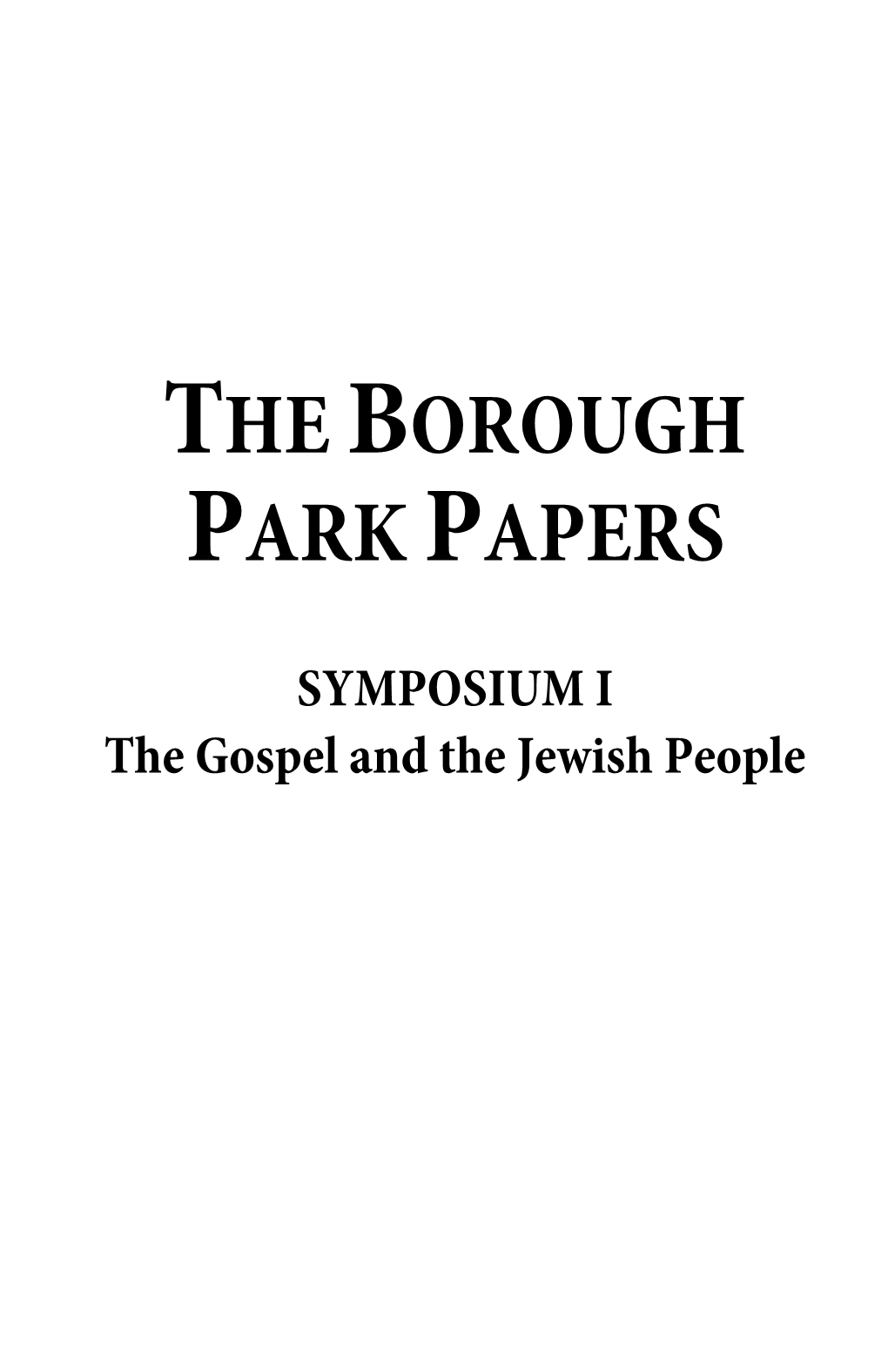 The Borough Park Papers