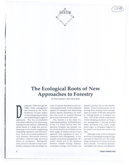 The Ecological Roots of New Approaches to Forestry by Fred Swanson and Dean Berg