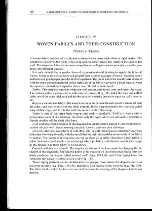Woven Fabrics and Their Construction