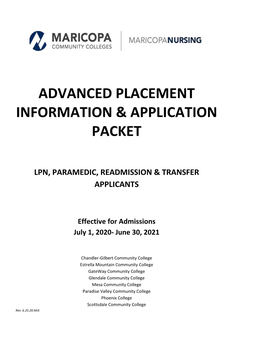 Advanced Placement Information & Application