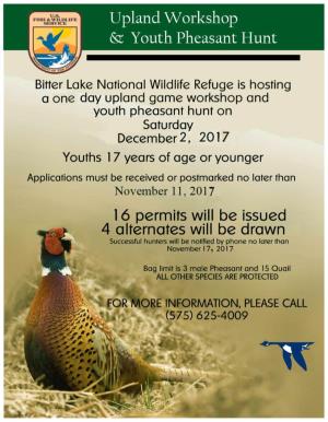 Bitt Lk Youth Pheasant Hunt Flyer App.Pdf