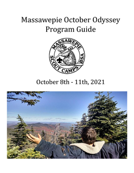 2021 Massawepie October Odyssey Program Guide