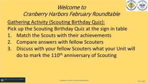 Cranberry Harbors Roundtable Slides